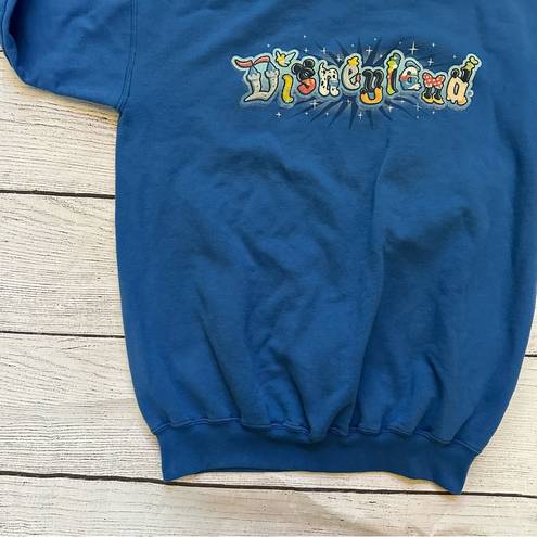 Disneyland character letters made in USA blue medium sweatshirt