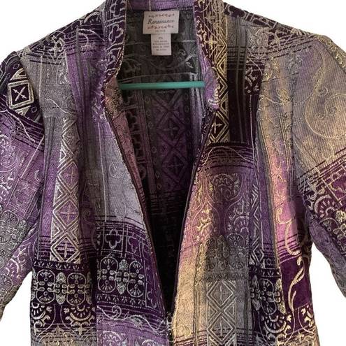 City Vibe Pre Owned Women’s Renaissance Full Zip Jacket Sz PS Boho Hippie 