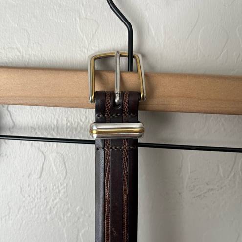 Brighton  Onyx Vintage Leather Two Tone Mixed Metal Belt