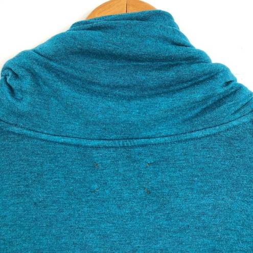 Lou & grey  Teal Blue Cowl Neck Super Soft comfy Light Weight Pullover Sweater S