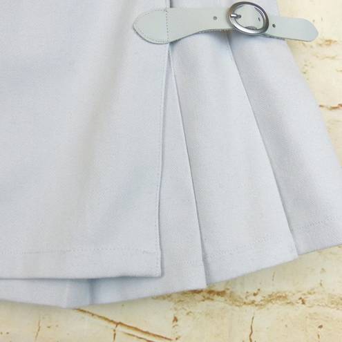 Brandy Melville  Dana Pleated Buckle Skirt Womens One Size Light Blue Adjustable