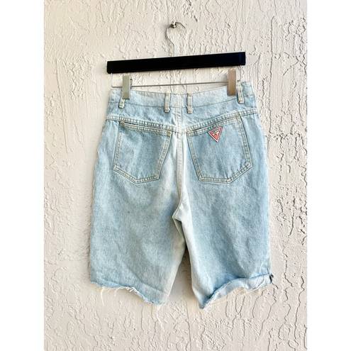 Marciano Vintage Georges  for Guess Jeen Denim Cuff Bermuda Short Blue 31 / US 12