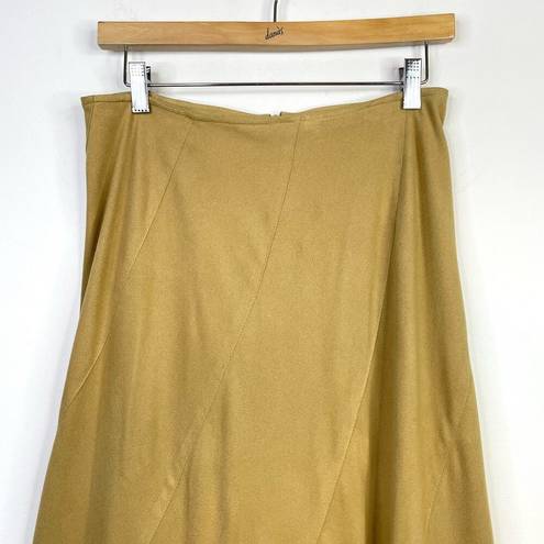 St. John’s Bay Vintage St Johns Bay Tan Faux Suede Chamois Maxi Skirt Western Boho Womens 6 M