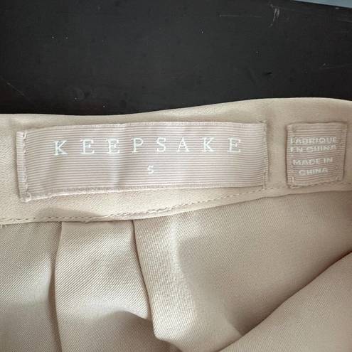 Keepsake  Needed Me Pants Shorts in Nude Side Slit Wide Leg Pants Women's Size S