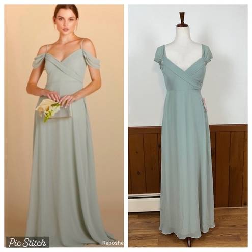 Birdy Grey Pretty New  Spence Sage Chiffon Gown!