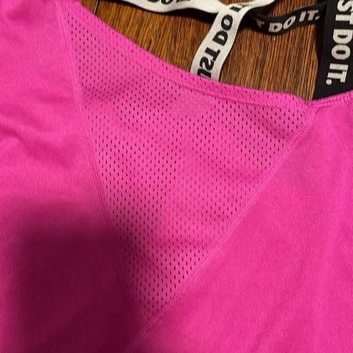 Nike Dri Fit pink Black Racerback Tank Small Just Do It