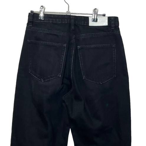 The Kooples  Straight Cut Jeans High Waist in Black Button Fly Womens Size 28