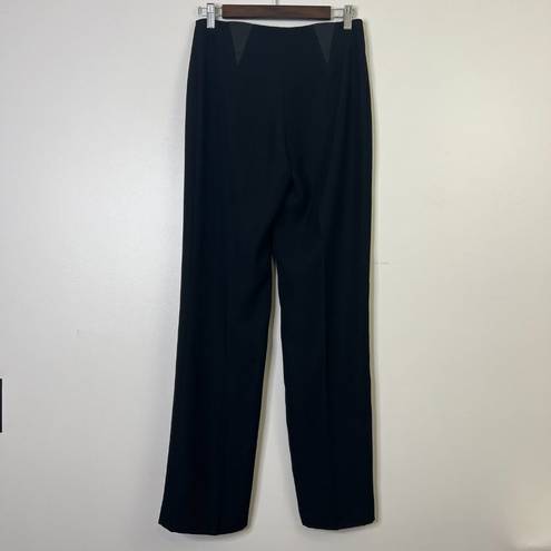 Joseph Ribkoff  Elastic Stretchy Waist Zip Front Wide Leg Black Flare Trouser