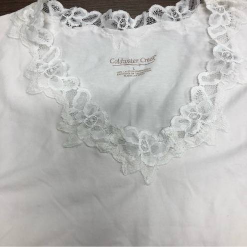 Coldwater Creek  White Lace Tank