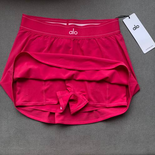 Alo Yoga Match Point Tennis Skirt Pink Summer Crush M