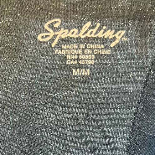 Spalding  Black with Sparkly-ish White Lines and Cut Out Back