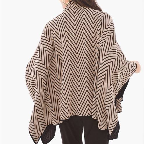 Chico's  Travelers Collection Chevron Jacquard Cape