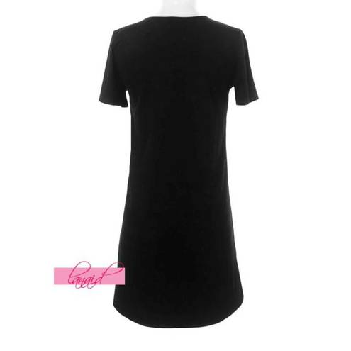 Z Supply The Suede Cut-Out Dress Black V-Neck Strappy Felt Cutout Edgy Mini XS