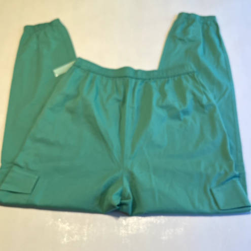 Abound  Womens Cargo Joggers Green Marine Size Medium Side‎ Pockets Banded Cuffs