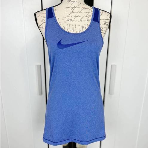 Nike  Pro Cool Training Athletic Workout Racerback Tank Top in Blue Size Large