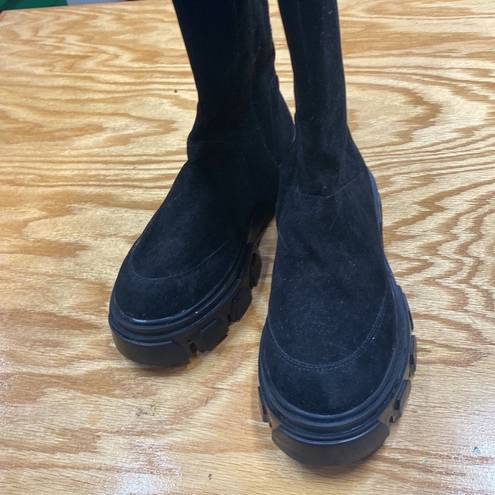 Farm Rio  -Suede Grosgrain Trim Riding Boots size 8 NWT (s5)