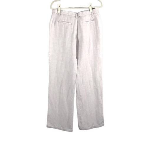 Tommy Hilfiger  Linen Wide Leg Pocketed Waist Tie Relax Fit Pant Beige Sz 4