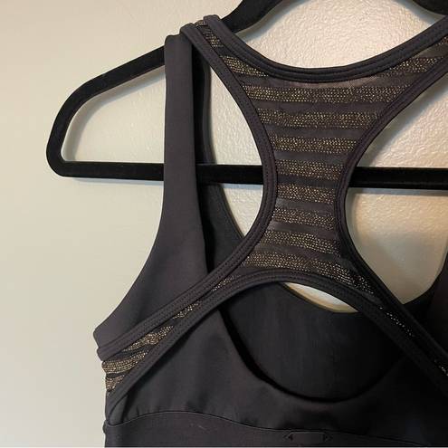 Koral Moral Vertex Disconnect Black/Gold Sports Bra size M