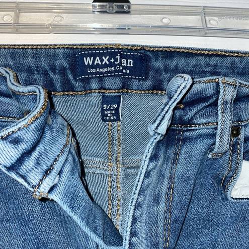 Wax Jean Wax + jean distressed medium wash skinny jeans