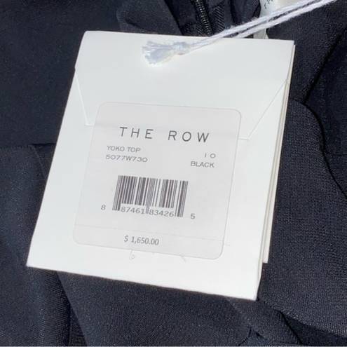 The Row  Women’s Size 10 Black Yoko Cowl Neck Draped Front Long Sleeve Top
