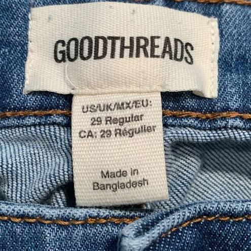 Edge Goodthreads Women’s Jeans Skinny Raw  Hem Medium Wash Stretch Denim Size 29