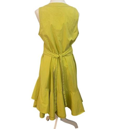 Natori josie  yellow a line sleeveless casual summer  dress size 14