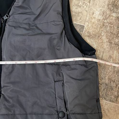 Banana Republic  Black Grey Padded Puffer Classic Zipper Front Vest size Large