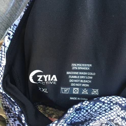 Zyia  Women's Size XXL Cobra Metallic Light N Tight Sports Bra