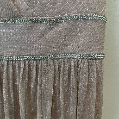Oleg Cassini  Glitter Knit Tank A-Line Formal Bridesmaid Mother Of The Bride Gown