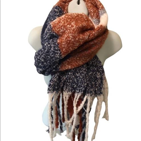 Mixit Winter Rich Colors Blanket Scarf W/Fringe 86X22  Cozy Soft Warm