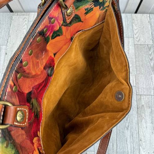 Patricia Nash  Navelli Floral Heritage Leather Tote Bag Large Crossbody