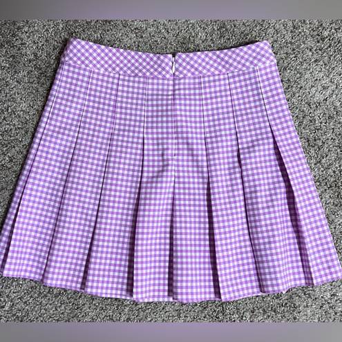 Aritzia  Sunday Best Mini Skirt Women Size 4 High Waist Plaid
Pleated Pink White