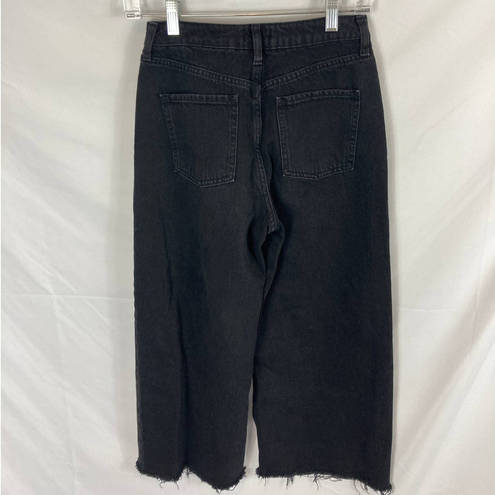 River Island  Capri Jeans Raw Hem Black Size 8R