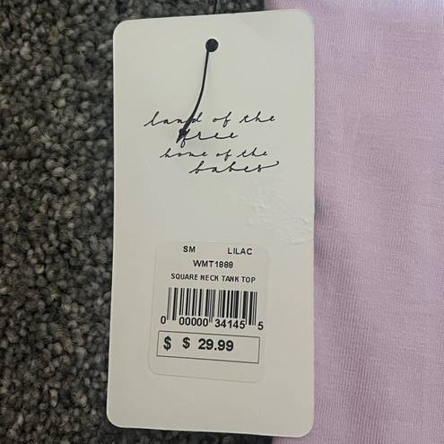 American Threads NEW  Lilac Square Neck Tank Top Size Small