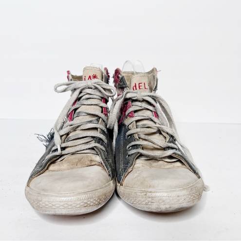 Dolls Kill Vintage Y2K Delias by  British Flag Canvas High Top Sneakers Size 9