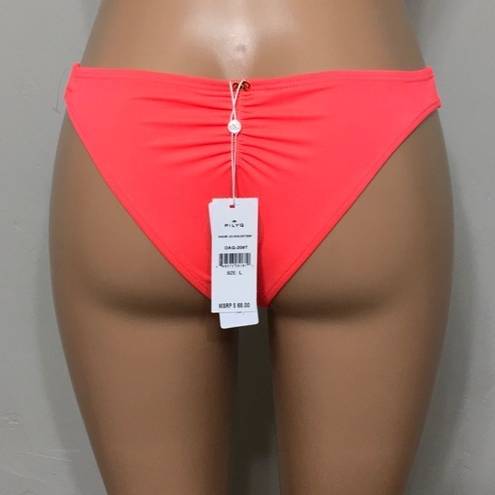 PilyQ  bright orange and blue bikini bottom. NWT