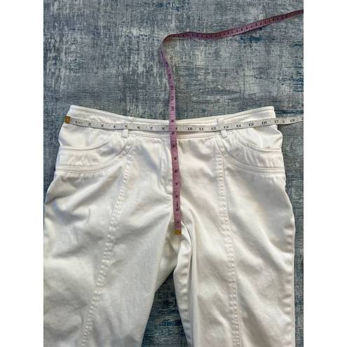 Cache  White Denim Capri Size 8