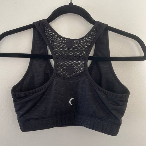 Zyia  Sports Bra Womens Medium Black Activewear Training Racerback Mesh