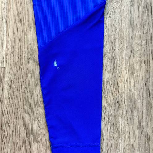 Beach Riot Lauren Legging Ribbed Mesh Cobalt Blue Size S