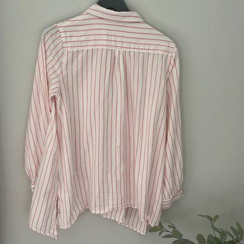 Zac and Rachel  Button Down Shirt Pink/cream Size Large