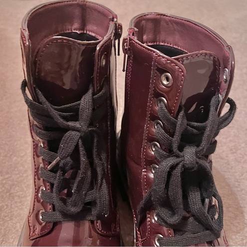 True Craft Women’s Faux Leather Combat Boots