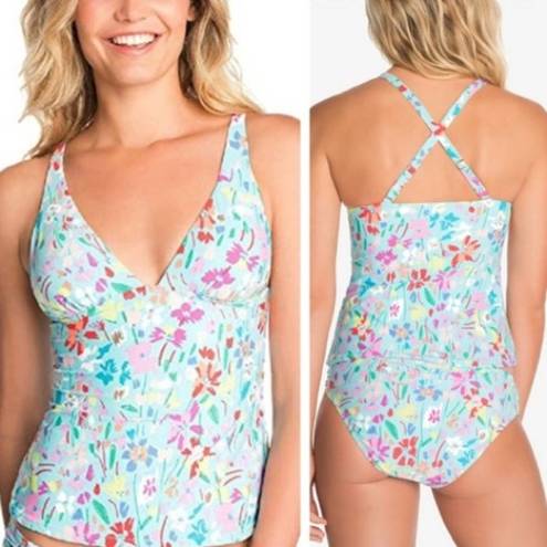 Vera Bradley  Superbloom Tankini Top Floral Beach Swim NWT Medium 8/10