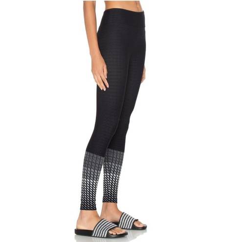 Koral Activewear Workout Gym Gradient High Rise Knit Black Calypso Leggings M