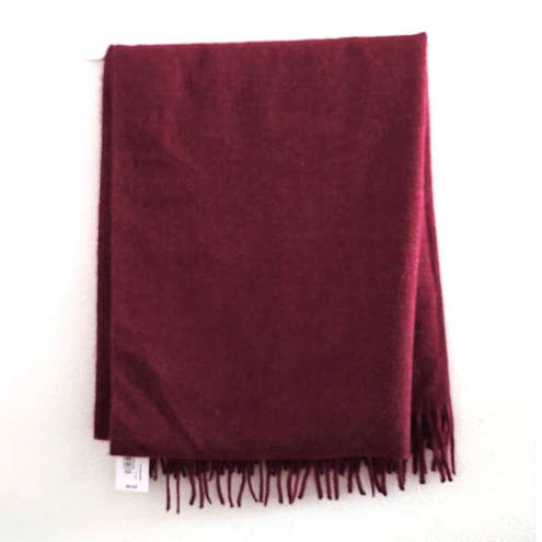 Liz Claiborne  Burgundy Heather Fringed Scarf Shawl NEW