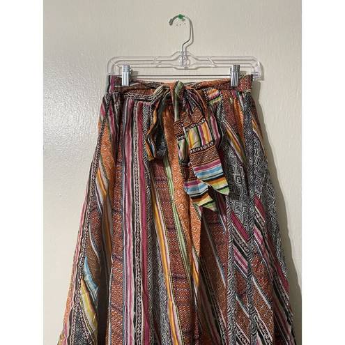 Womens Truly 4 You Boho Maxi Artsy Skirt Peasant Cottagecore Funky Art Small