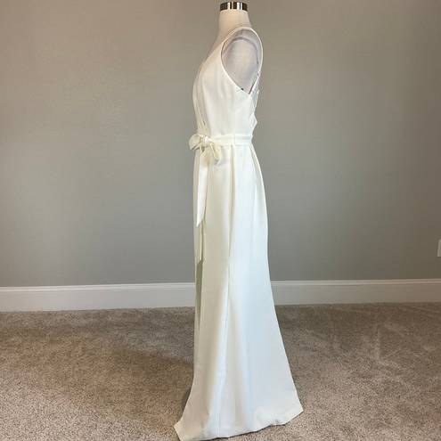 Laundry by Shelli Segal  Women's Formal Dress Size 10 White Backless Long Gown