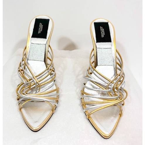 Marc Jacobs  RUNWAY Fifty Four Mule Metallic Sandal Heels