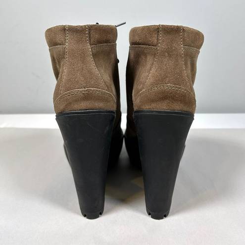 Polo  Ralph Lauren Helene Suede Platform Heeled Ankle Boots Womens 39 B (US 9 B)