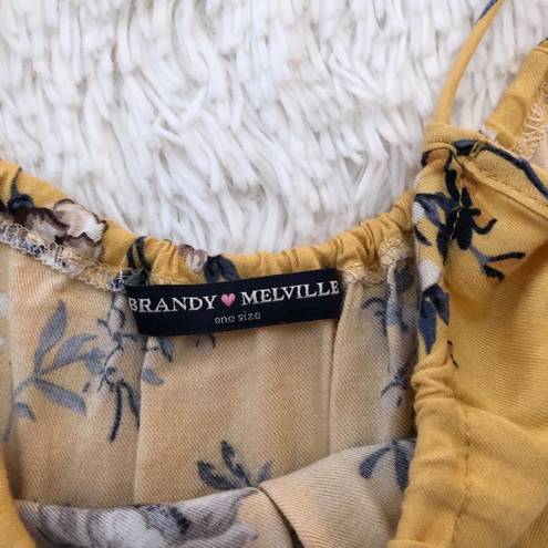 Brandy Melville  rare yellow floral Blanche romper