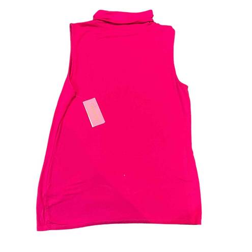 Harper NWT Riley & Rae Women's Pink Sleeveless   Solid Turtleneck Top Size Medium